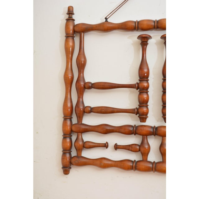 K0635 stylish and unusual french bobbin coat and hat rack, having two large and four small swivelling hat and coat hooks....
