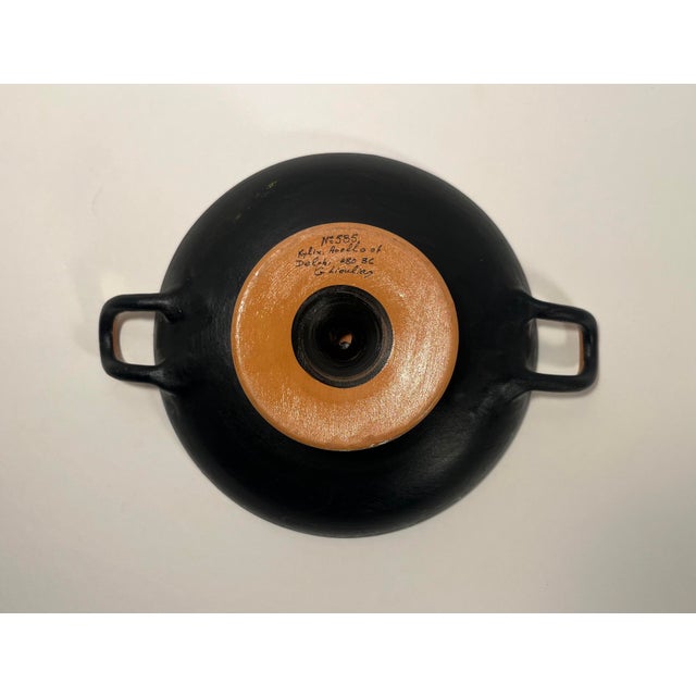 Greek God Apollo of Delphi Kylix Wine Cup Bowl Pottery Museum Copy of 480 Bc For Sale - Image 4 of 7