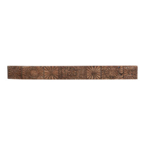 Antique Indian Sunburst & Floral Wall Carving