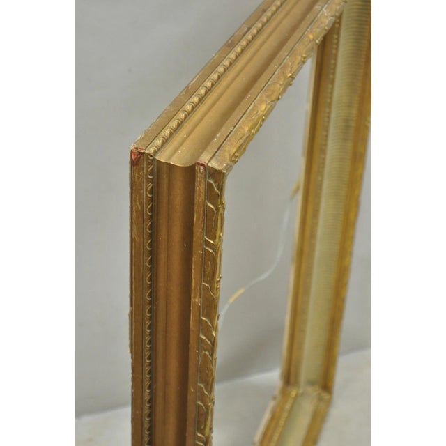 Vintage Large 42x36 French Louis XV Style Gold Gilt Wall Art Picture Frame For Sale - Image 11 of 18