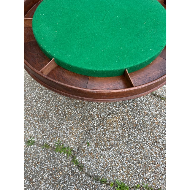 Antique Poker Table W/ Dining Table Cover For Sale - Image 4 of 12