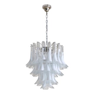 Italian Murano Glass Chandelier in the Manner of Mazzega For Sale