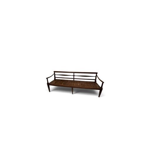 Large Antique Bench with Armrests For Sale - Image 3 of 11