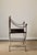 Mid-Century Modern Hollywood Regency Steel, Brass and Leather Savonarola Chair in the style of Maison Jansen, 1960s For Sale - Image 3 of 7