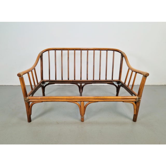 Vintage McGuire Bamboo, bentwood, rattan Loveseat Bamboo two-seater sofa by McGuire in beautiful, original vintage...
