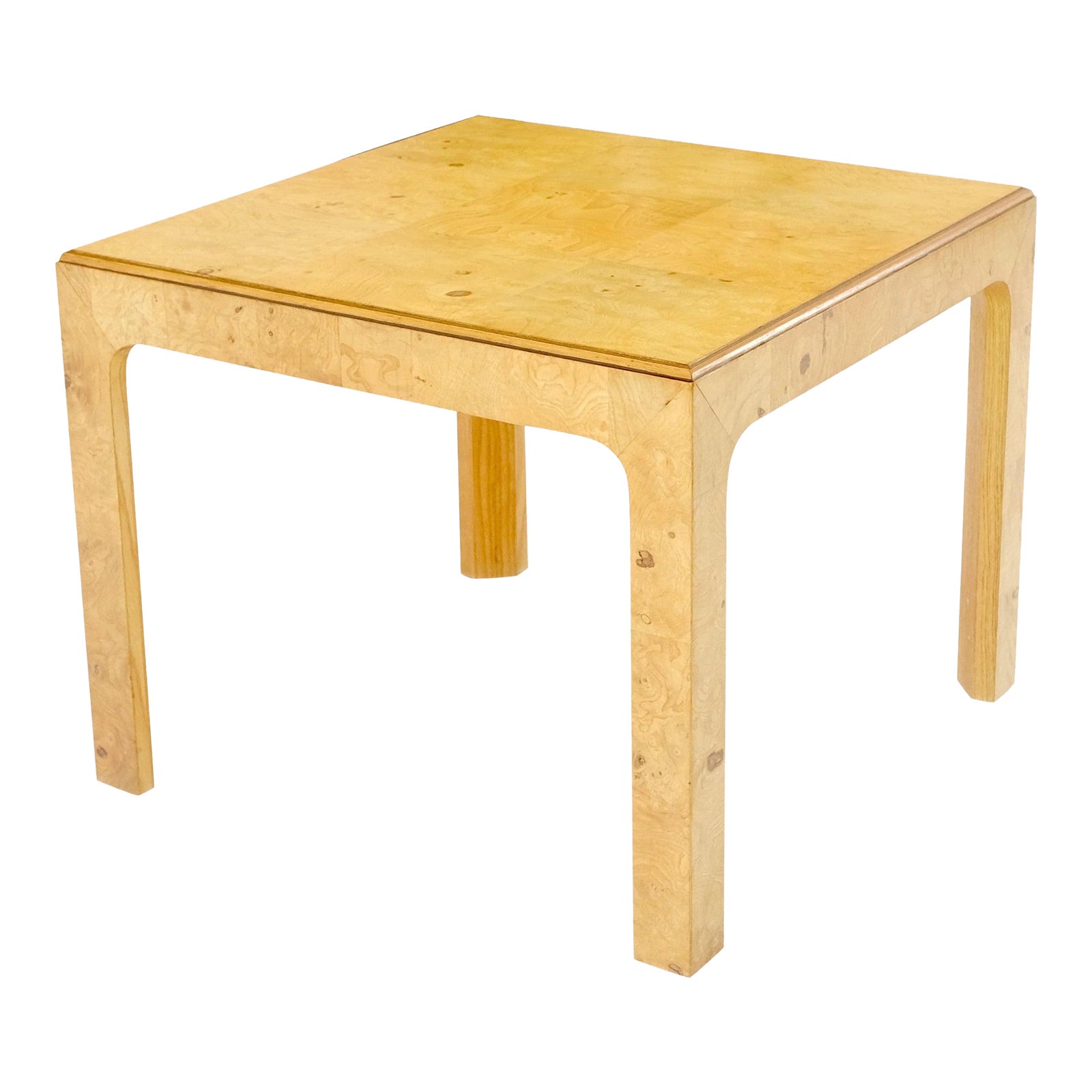 Burl Wood Henredon Square Game Card Small Dining Table Chairish