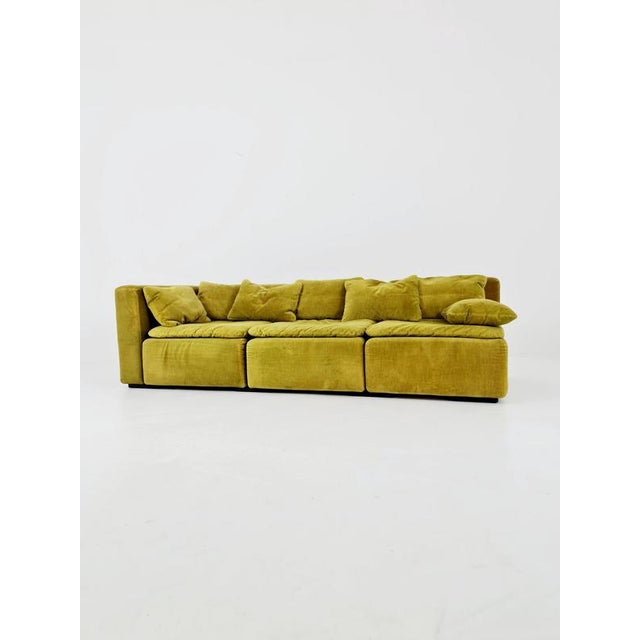 Cor modular mid century green sofa/couch, 1970s, set of 3 Made in West Germany By Cor in the 70s. 2 element and one corner...