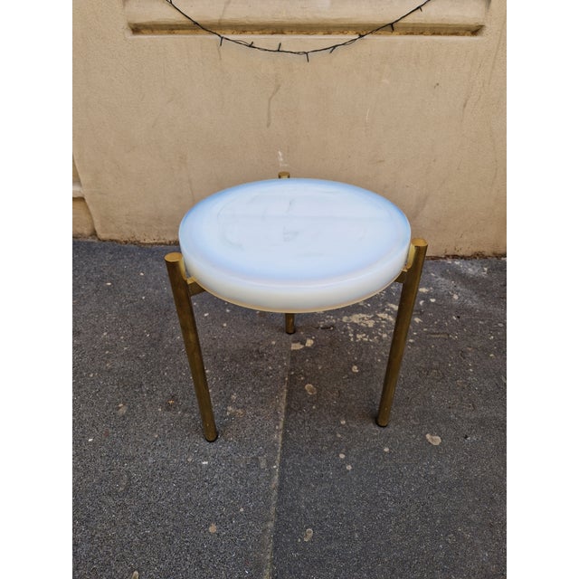 Early 21st Century Tripod Brass Coffee Table For Sale - Image 5 of 12