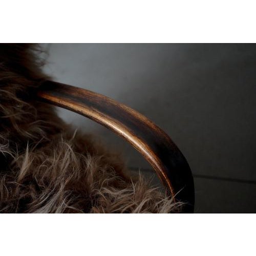 Lounge Chairs in Long Hair Sheepskin by Jindrich Halabala, Czech Republic, 1930s, Set of 2 For Sale - Image 11 of 15