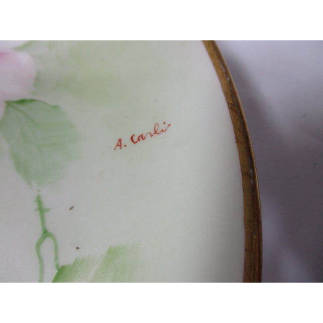 Ceramic Vintage Richard Ginori Italian Hand Painted Salad/ Dessert Plates- Set of 4 For Sale - Image 7 of 7