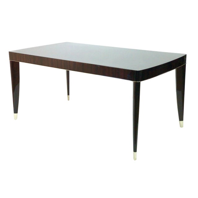 Brown Art Deco Belgian Dining Table from De Coene Frères, 1930s For Sale - Image 8 of 8