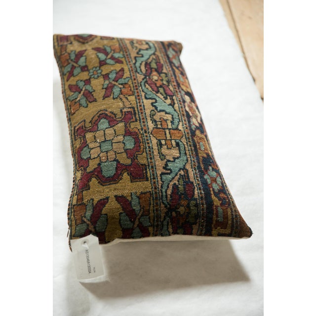 2020s Antique Kerman Rug Fragment Pillow For Sale - Image 5 of 6