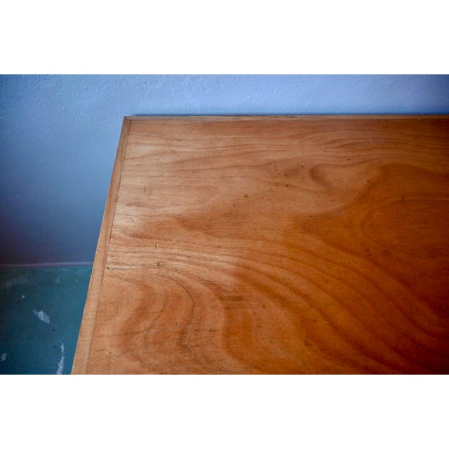 Vintage Industrial Wooden Workshop Drapers Table For Sale - Image 9 of 13