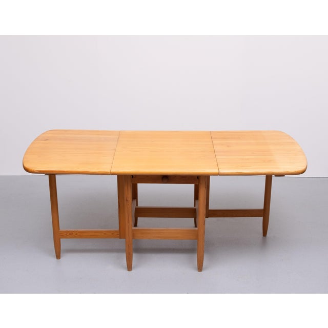 Pine Drop Leaf Dining Table by Eero Aarnio for Laukaan Puu, 1970s For Sale - Image 9 of 9