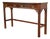 Chippendale Carved Banded Mahogany Console Table by Craftique For Sale