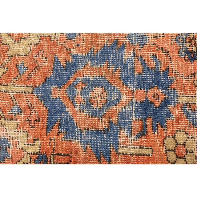 Textile Fine Antique Persian Heriz 9'5" X 13'2" For Sale - Image 7 of 10