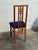 Late 20th Century Italian Dining Chairs by Ims SRL - Teak & Dark Blue Wool - Set of 4 For Sale In Los Angeles - Image 6 of 10