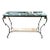 Sherrill Patinated Console Table Metal Glass Marble 1970s For Sale
