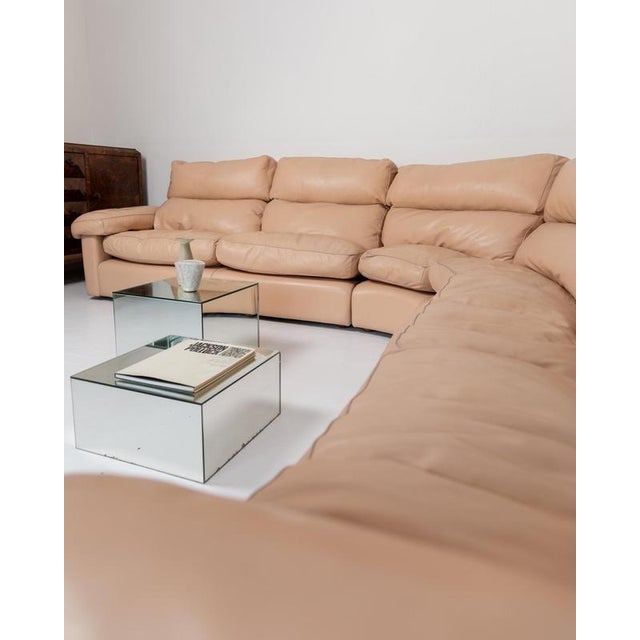 Vintage Modular Leather Sofa by Tito Agnoli for Poltrona Frau, 1970s, Set of 3 For Sale - Image 6 of 17