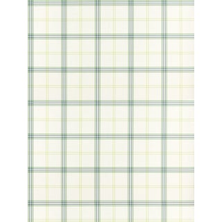 The House of Scalamandré Ezra Plaid Wallpaper, Pear For Sale