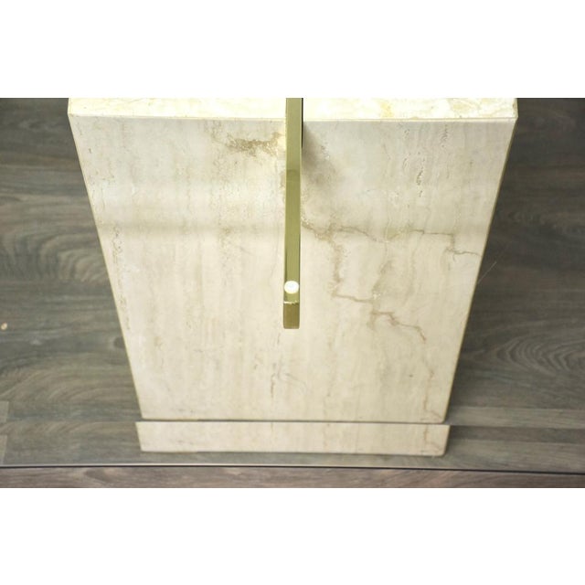Artedi Travertine and Brass Dining Table Chairish