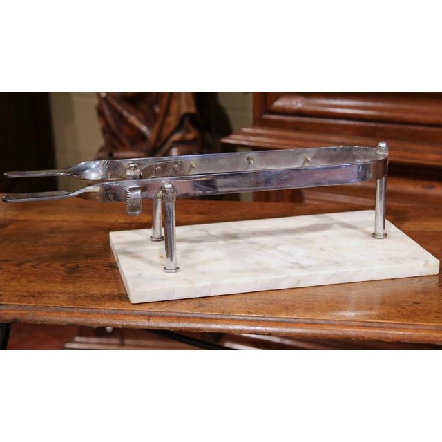 Early 20th Century French Stainless Steel and Marble Butcher Meat