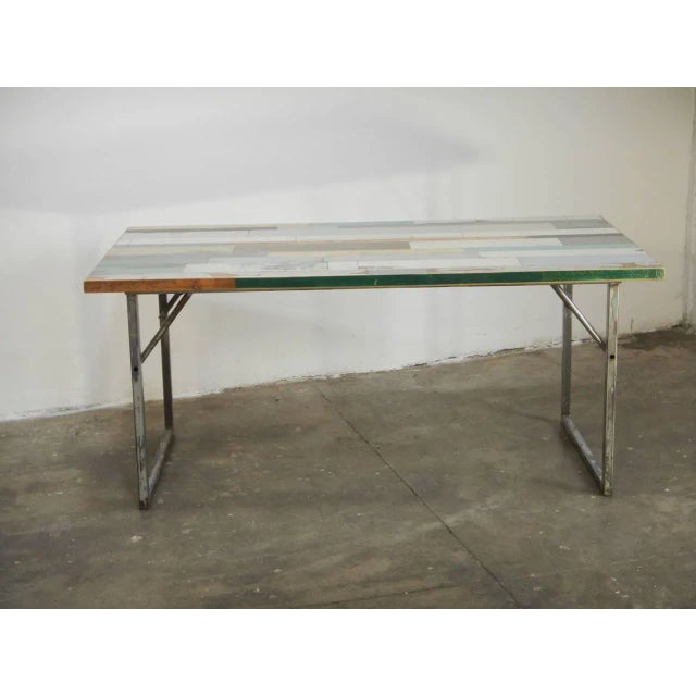 Patchwork Folding Table, 1960s, in Good conditions. Designed 1960 to 1969