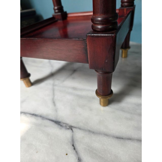 3 Tiered Faux Bamboo Stand Pedestal - 2 Available For Sale - Image 12 of 14