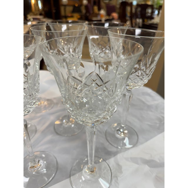 Beautiful vintage Mikasa Claridge Collection goblets, offered as a set of 8. These elegant clear cut-crystal stemware...