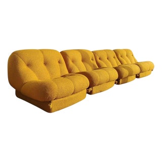 Nuvolone Armchairs by Rino Maturi for Mimo Leone & Co., 1970s, Set of 4 For Sale