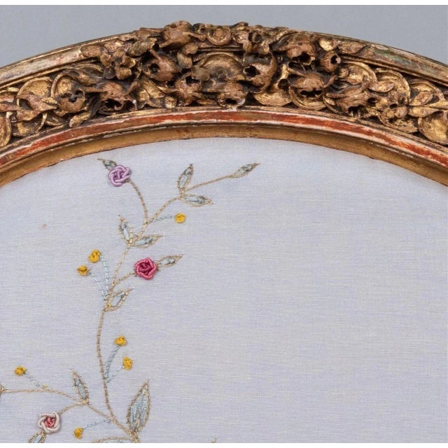 Rococo Late 19th Century Louis XV Style Carved Giltwood Armchair For Sale - Image 3 of 12