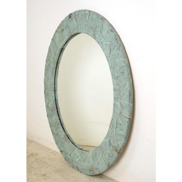Olde Good Things special collage design wall mirror. This mirror is made from reclaimed copper roofing material. This...