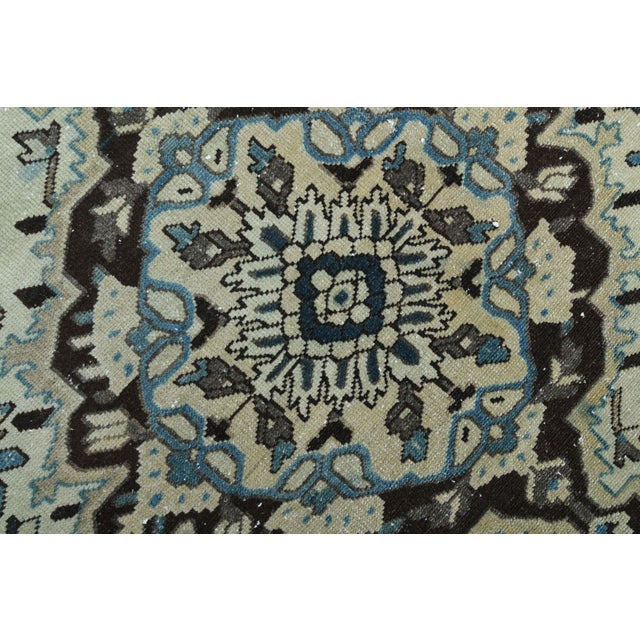 1960s Vintage Persian Handmade Wool Cotton Brown Area Rug For Sale - Image 9 of 11