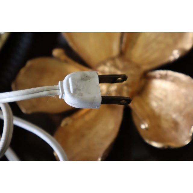 Vintage Hollywood Regency Gold and White Satin Glass Table Lamp For Sale - Image 17 of 18