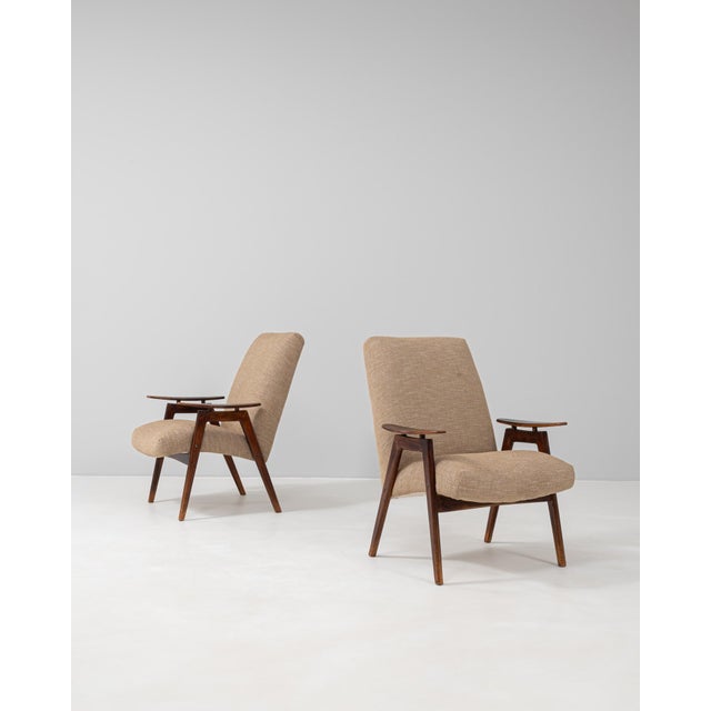 1960s Czech Upholstered Armchairs By TON - A Pair For Sale - Image 18 of 18