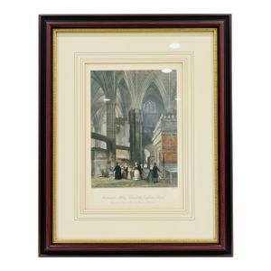 Westminster Abbey, Edward the Confessor’s Chapel – Color Steel Engraving Reproduction (1841), Ackermann Print