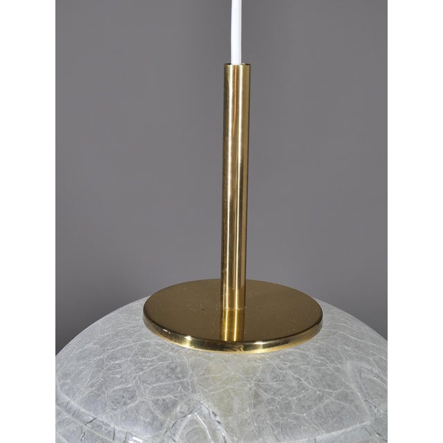 Ice Glass Ball Lamp by Doria Leuchten, 1970s For Sale - Image 12 of 17