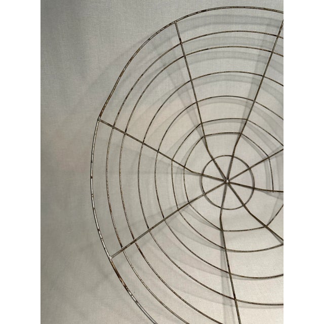 Chrome French Country Round Conical Metal Basket For Sale - Image 8 of 12