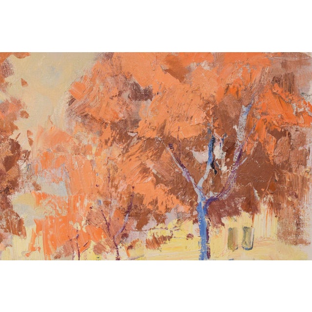 Orange M. Casas, Autumn Market Scene, 1992, Oil on Canvas, Framed For Sale - Image 8 of 15