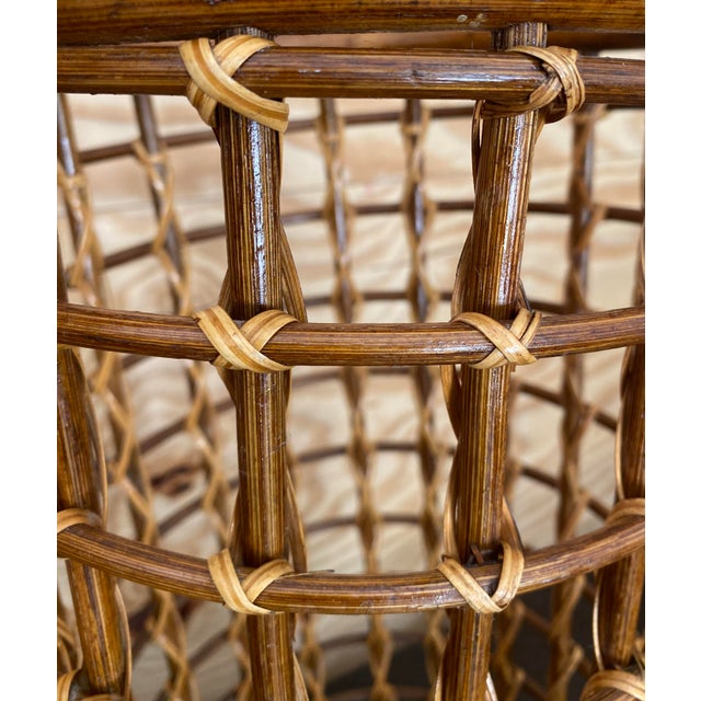 Audoux Minet-Style Rattan Umbrella Stand For Sale - Image 11 of 12