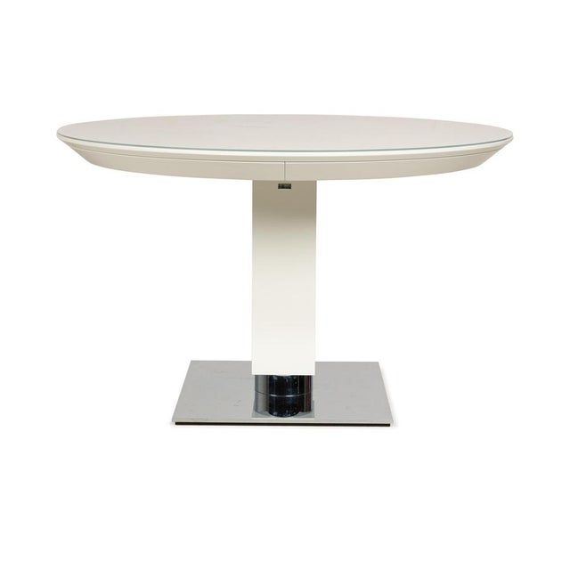 Bacher Todo Wood Glass Dining Table White For Sale - Image 11 of 12