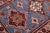 Rustic Rustic Super Kazak Blue/Beige Wool Runner Rug- 2'8'' X 10'6'' For Sale - Image 3 of 10