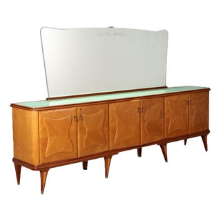 Vintage Buffet with Mirror, 1950s For Sale