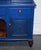 Antique Victorian Vibrant Blue Hand-Painted Kitchen Cupboard For Sale - Image 10 of 18