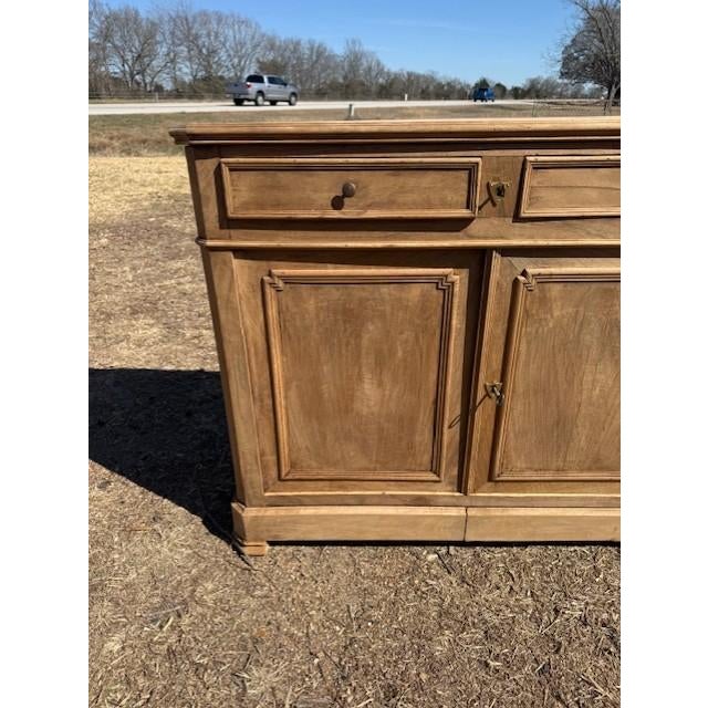 18th Century French Louis Philippe Solid Walnut Bleached Sideboard / Buffet. For Sale - Image 10 of 18