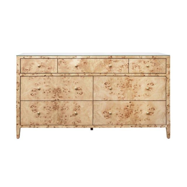 Matthew Izzo Home Carnegie Burlwood Chest of Drawers For Sale - Image 9 of 9