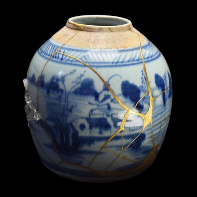 Kintsugi Geode Vase by Myriam Greff For Sale - Image 12 of 13
