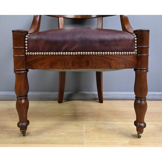 Early 19th Century Restoration Mahogany Office Chair For Sale - Image 9 of 18