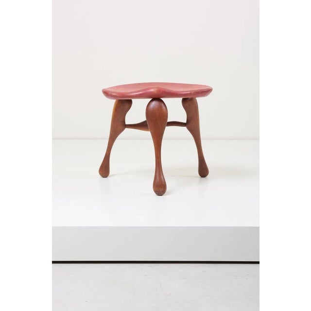 Wood Studio Craft Wooden Stool by Ron Curtis, USA, 1980s For Sale - Image 7 of 8