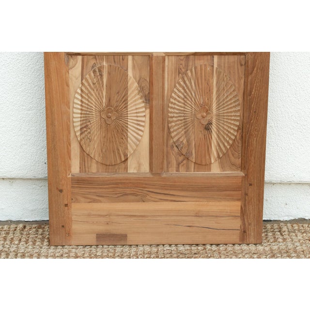 Handcarved Teak Indo-Portuguese Tall Door For Sale In Los Angeles - Image 6 of 9